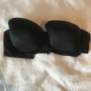 Calvin Klein black strapless 34DD bra